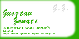 gusztav zanati business card